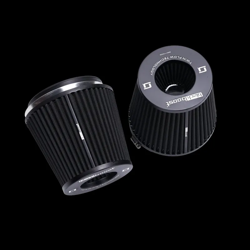 BlackBoost Twin Flow Synthetic Dry Air Filter, conical (5.5" x 180mm) version 155 – set of 2 | for BlackBoost cold air intake systems