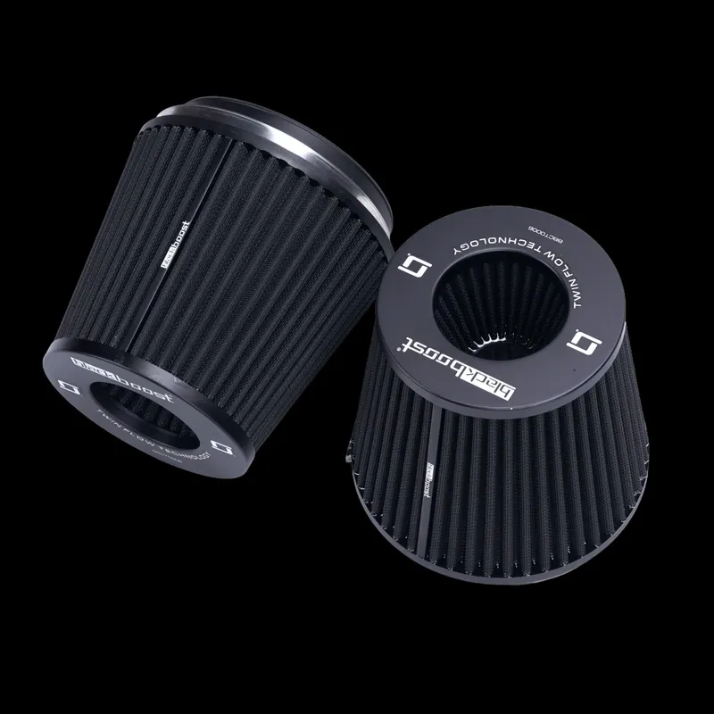 BlackBoost Twin Flow Synthetic Dry Air Filter, conical (5.5" x 180mm) version 155 – set of 2 | for BlackBoost cold air intake systems – 2