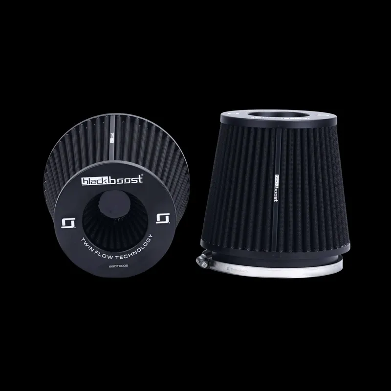 BlackBoost Twin Flow Synthetic Dry Air Filter, conical (5.5" x 180mm) version 155 – set of 2 | for BlackBoost cold air intake systems – 3