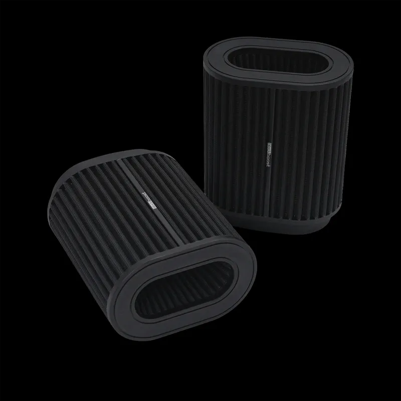 BlackBoost Twin Flow Synthetic Dry Air Filter, oval (4.3" x 196mm) V1 – set of 2 | for BlackBoost cold air intake systems – 2
