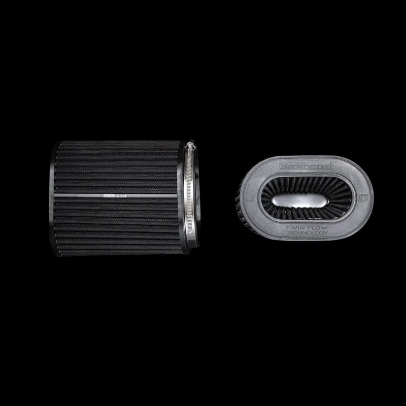 BlackBoost Twin Flow Synthetic Dry Air Filter, oval (4.3" x 196mm) – set of 2 | for BlackBoost cold air intake systems – 2