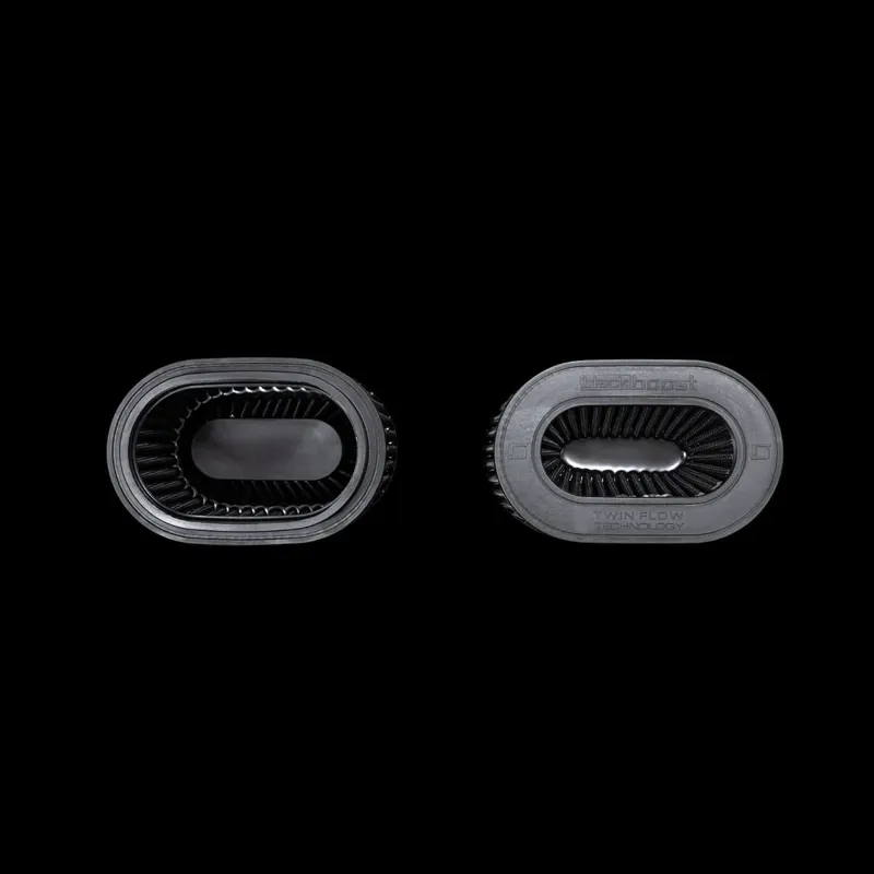 BlackBoost Twin Flow Synthetic Dry Air Filter, oval (4.3" x 196mm) – set of 2 | for BlackBoost cold air intake systems – 3